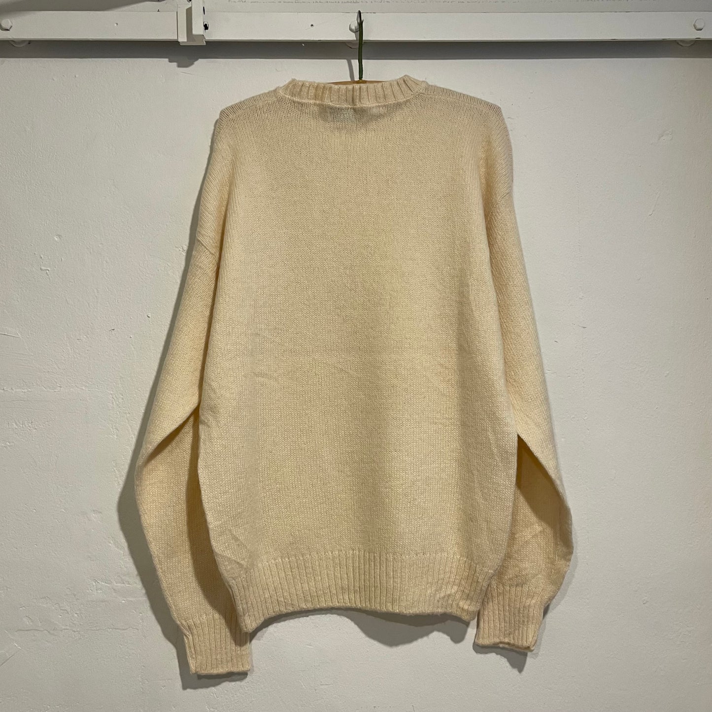 Shetland Wool Knit Sweater Ivory