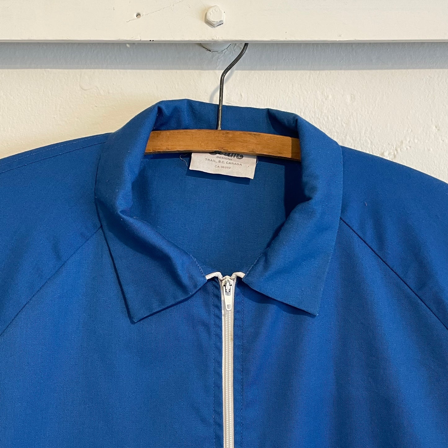 Zip Up Cotton Jacket Blue