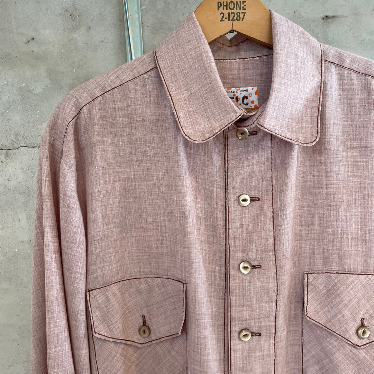 Flap Pocket Shirt Brown