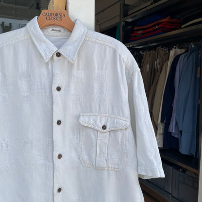 Patch Pocket Button-Up Shirt White