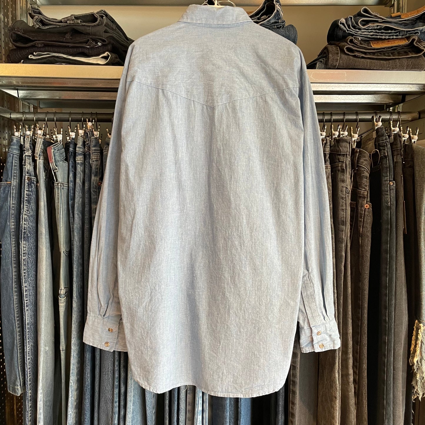 Chambray Western Shirt Blue