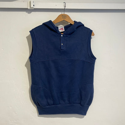 Hooded Vest Sweatshirt Navy