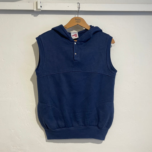 Hooded Vest Sweatshirt Navy