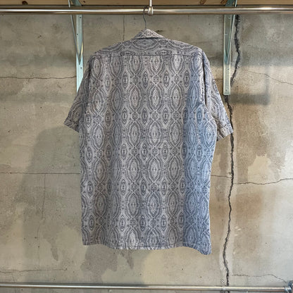 Pattern Short Sleeve Shirt Gray
