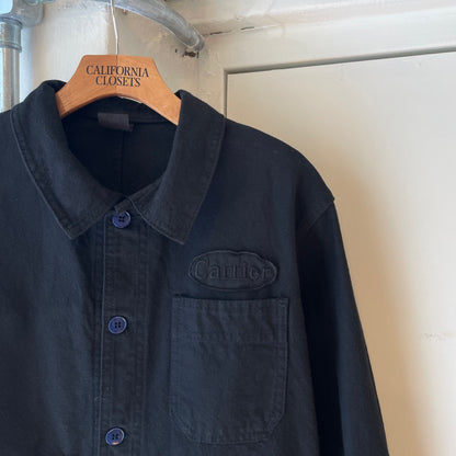 Dyed Cotton Work Jacket Black