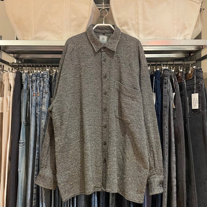 Textured Wool Shirt Jacket Gray