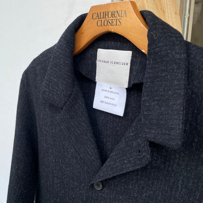 Single Breasted Wool Jacket Black