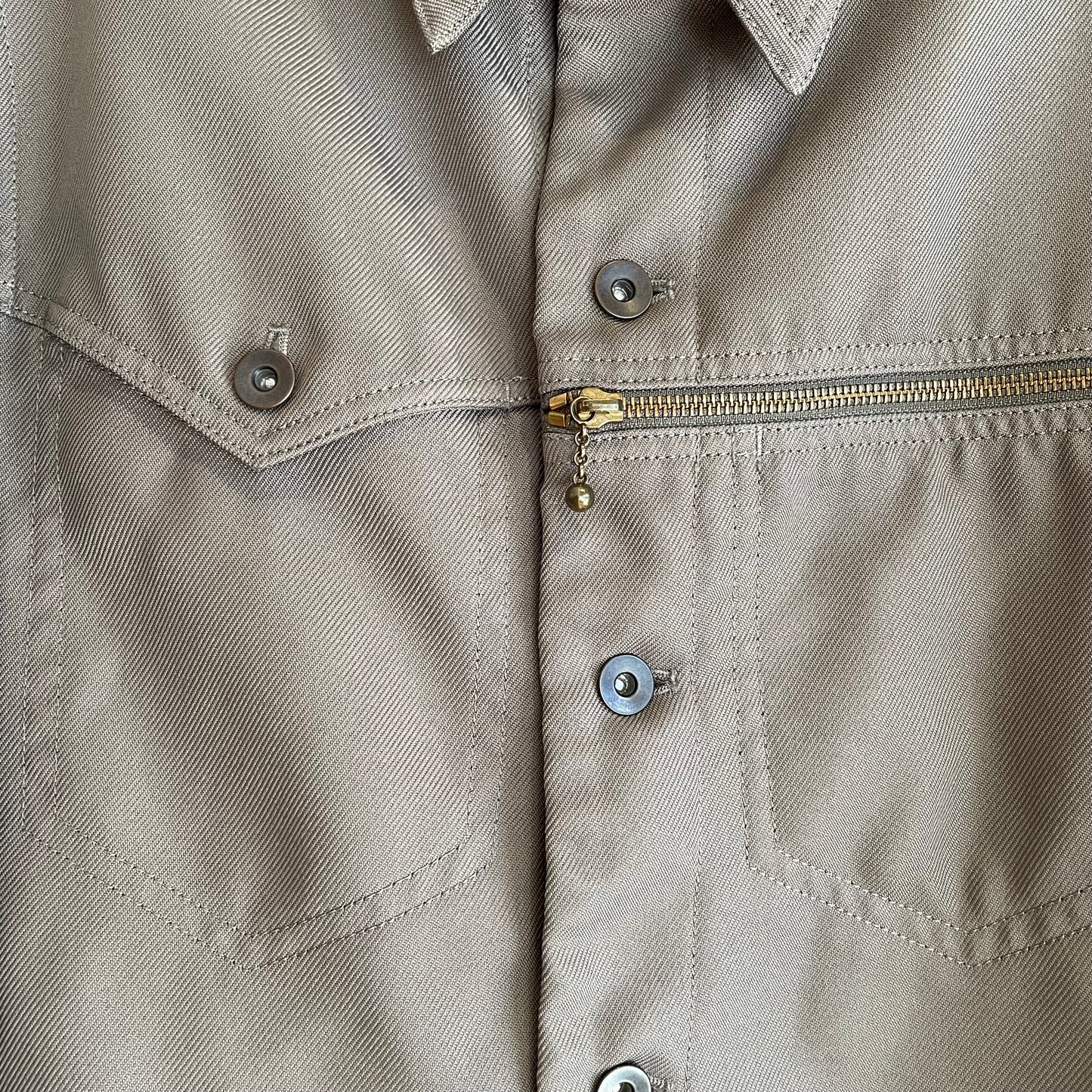 Single Chest Pocket Work Jacket Olive