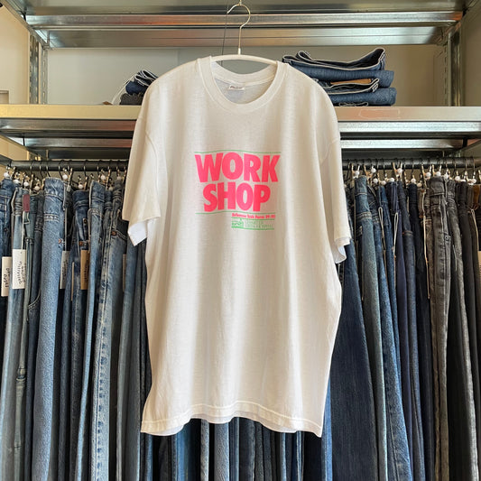 Workshop Task Force Tee White Pink Print