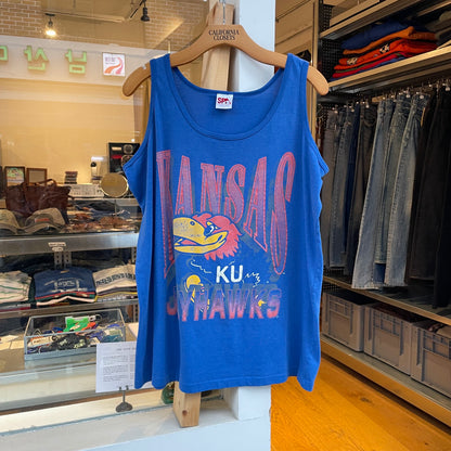 University of Kansas Jayhawks KU Mascot Faded Tank Top