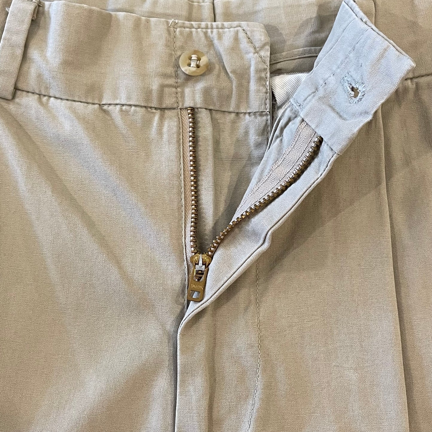 Poplin Pants Khaki Talon Zip Deadstock