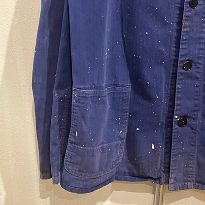 Indigo Work Coveralls Button Up Blue Vintage
