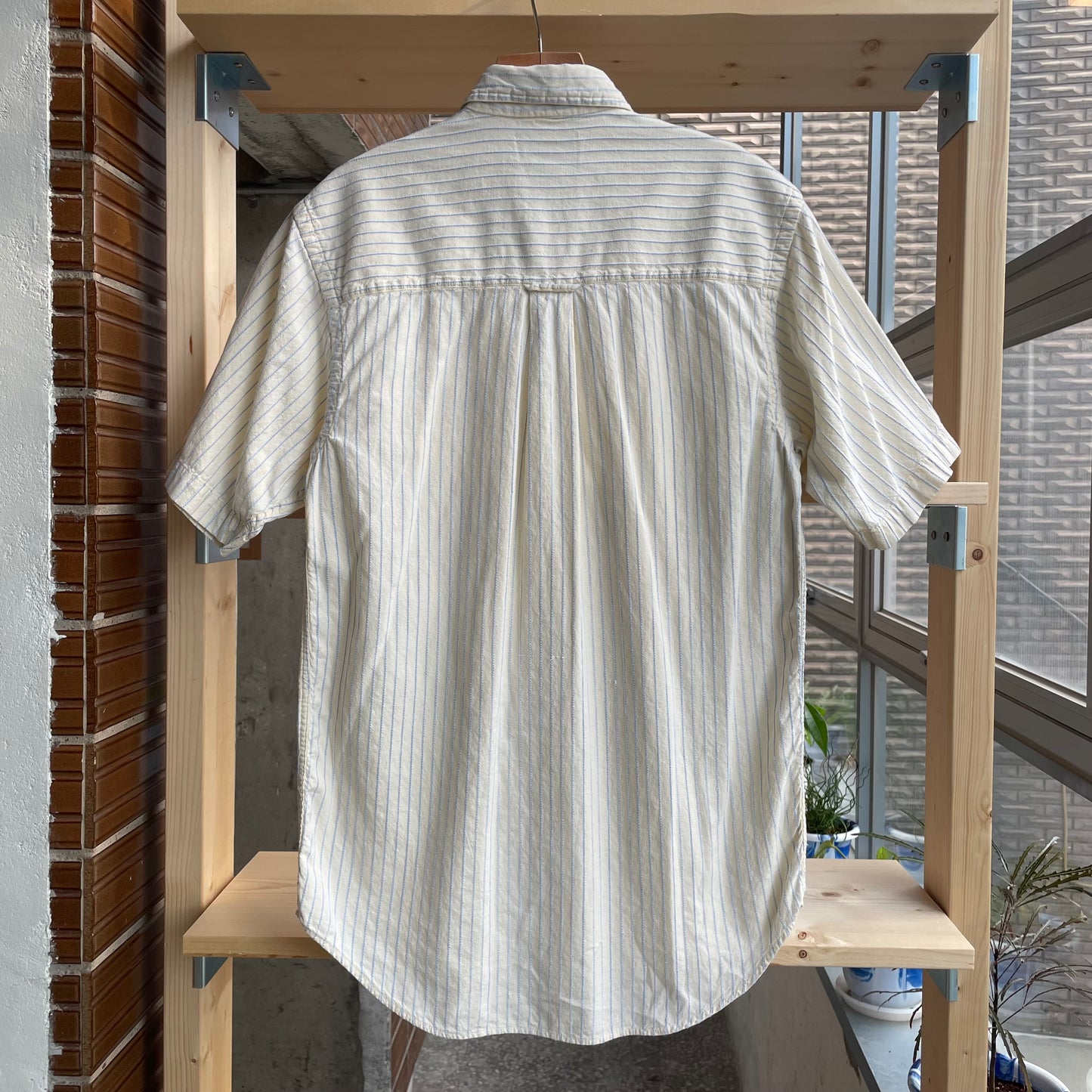 Stripe Short Sleeve Shirt Ivory