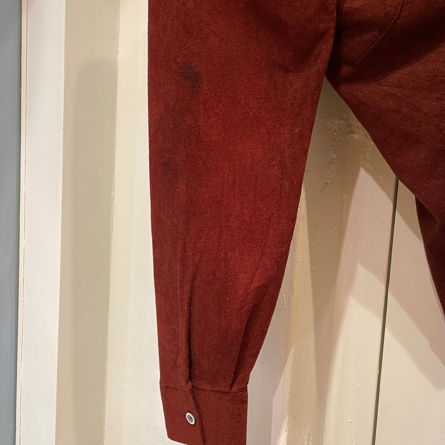 Velour Polo Shirt Burgundy