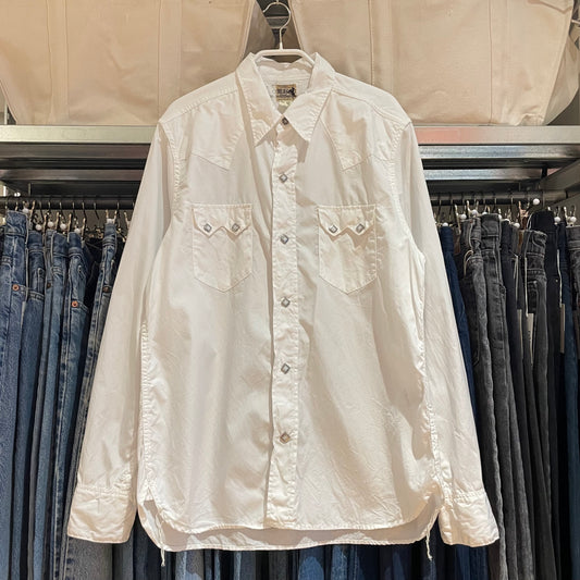 Diamond Snap Western Shirt White