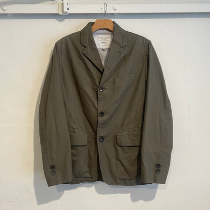 Notch Lapel Workwear Blazer Olive