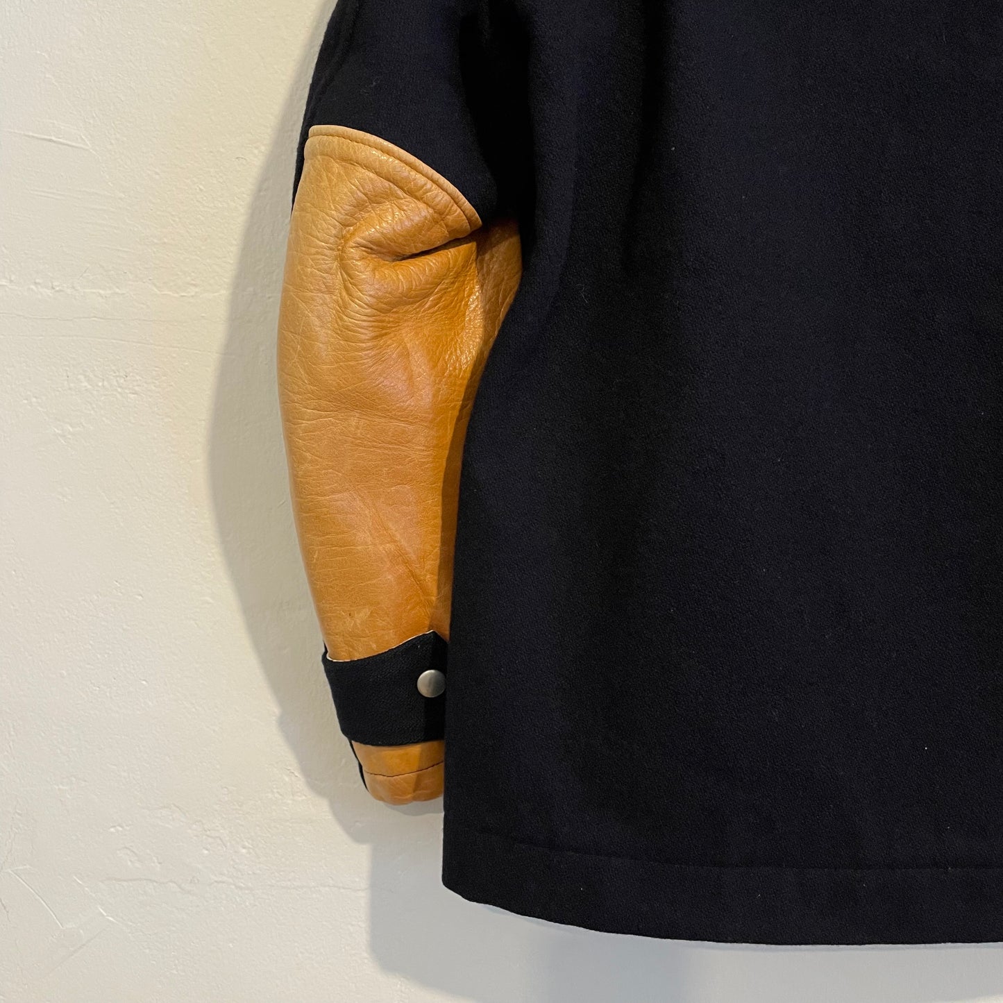 Melton Wool Hooded Jacket Black Waldes Zip