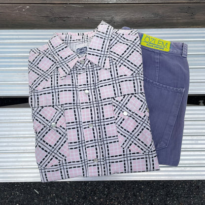 Herringbone Shorts Blue