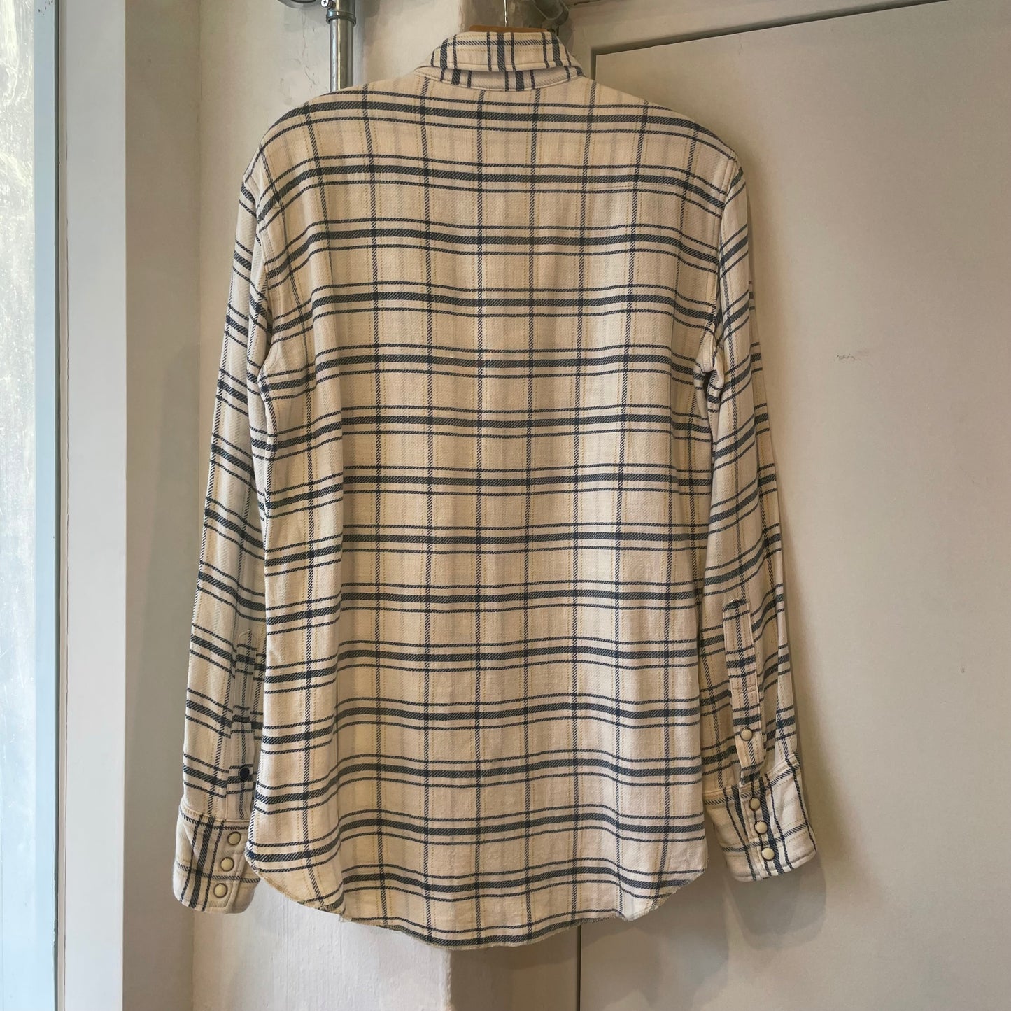 Plaid Flannel Shirt White