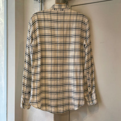 Plaid Flannel Shirt White