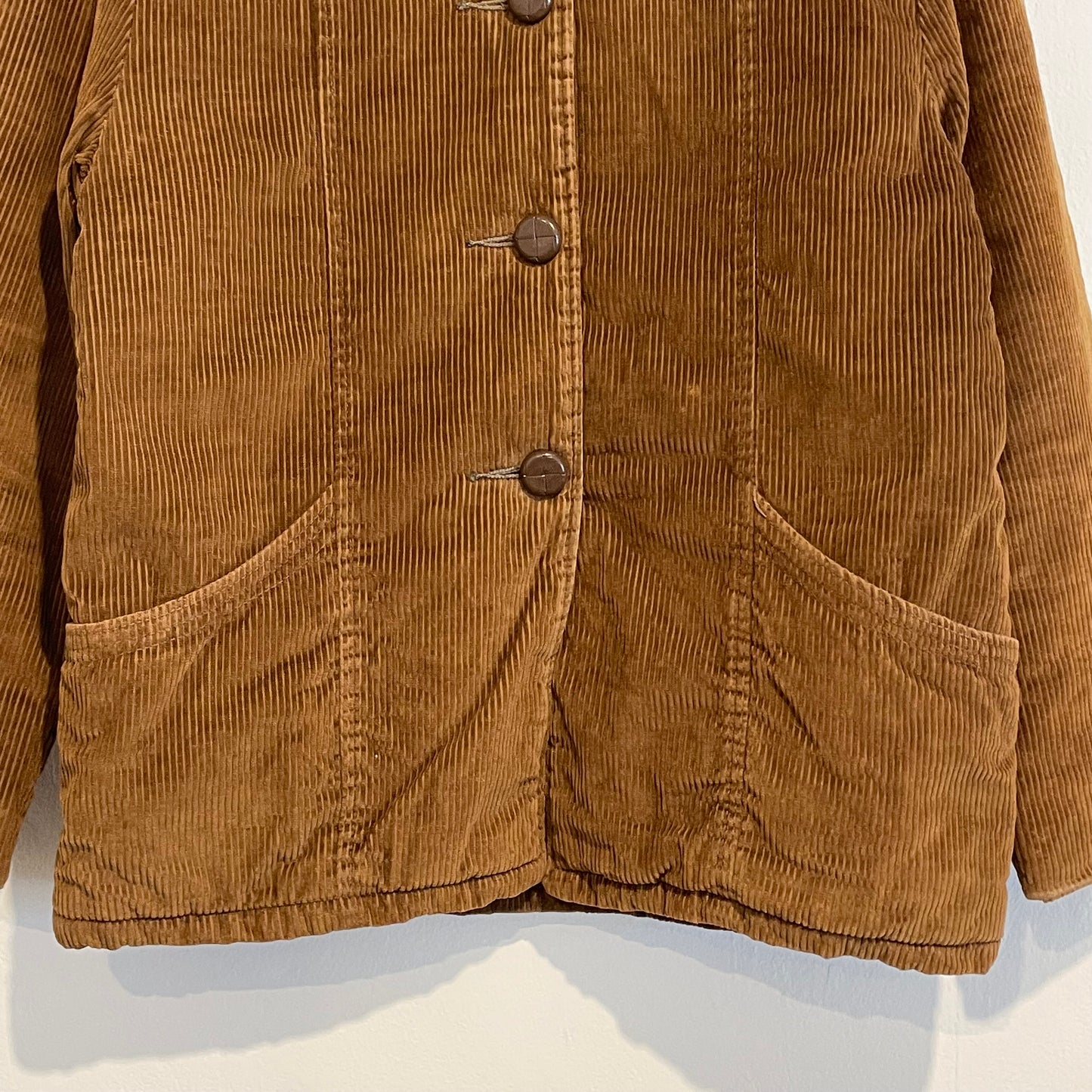 Quilted Liner Corduroy Coat Brown