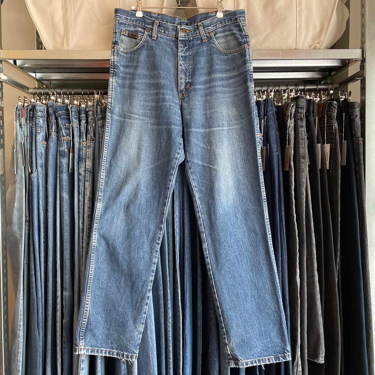 Regular Straight Jeans Medium Wash Blue