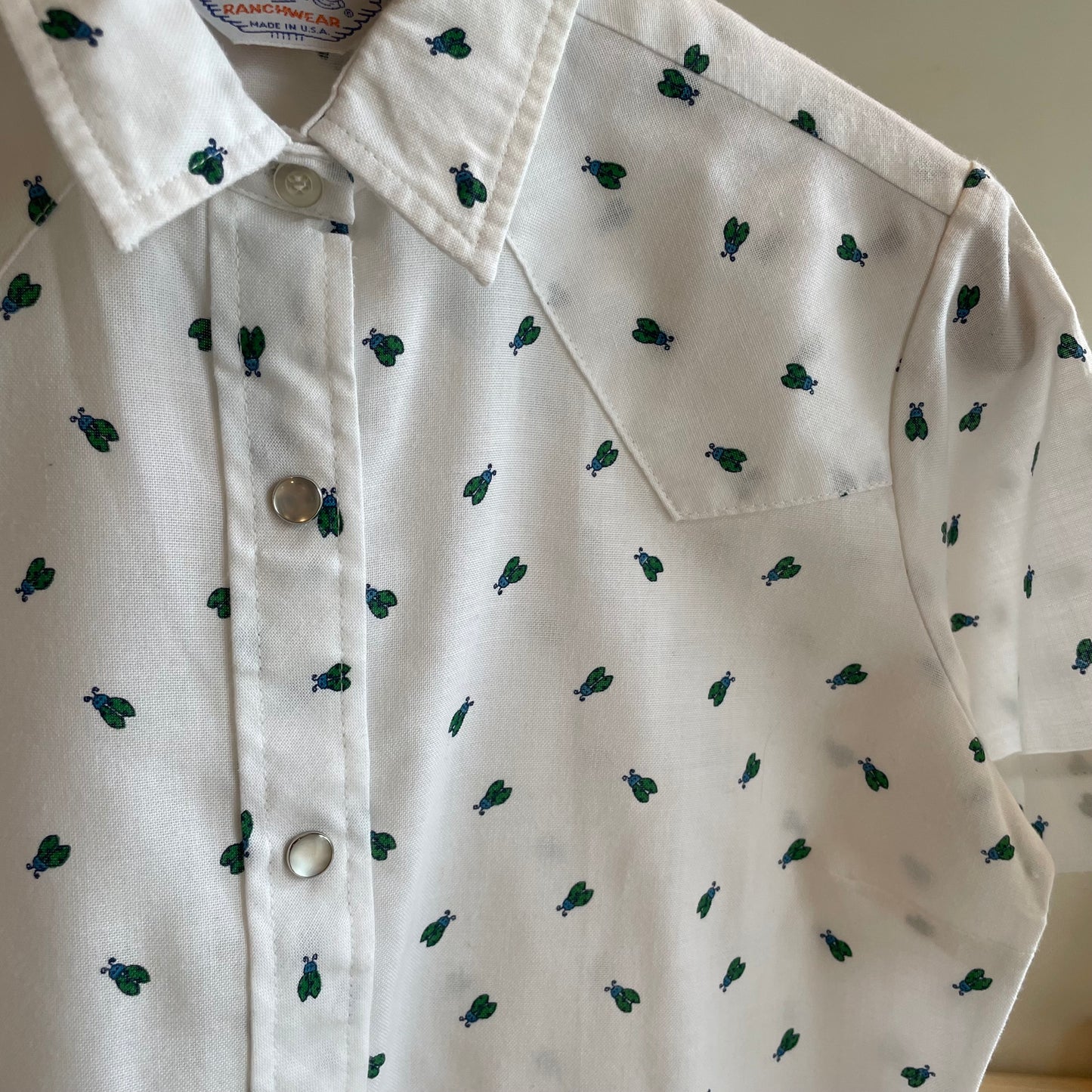 Western Short Sleeve Shirt White