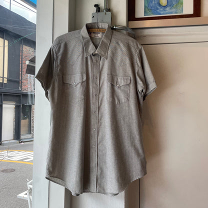 Stripe Short Sleeve Shirt Gray
