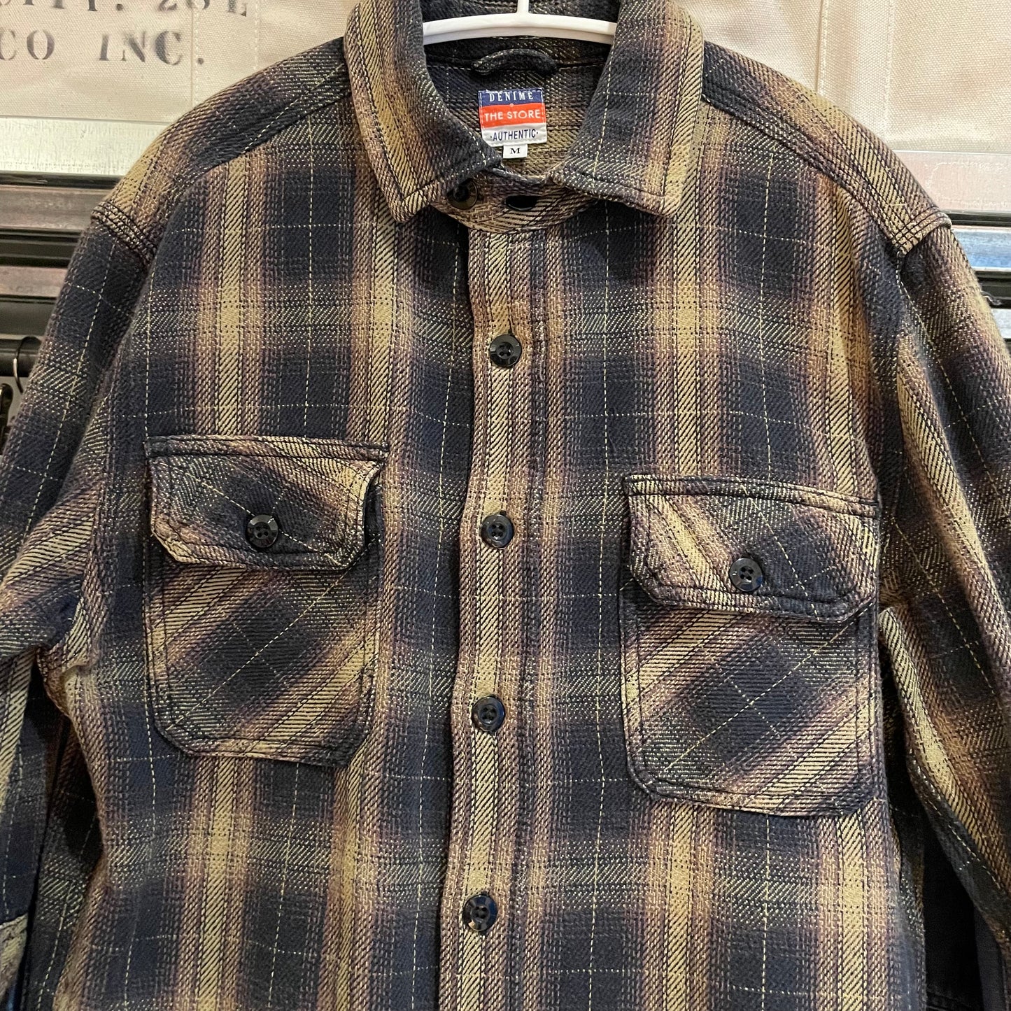 Plaid Flannel Work Shirt Black/Yellow