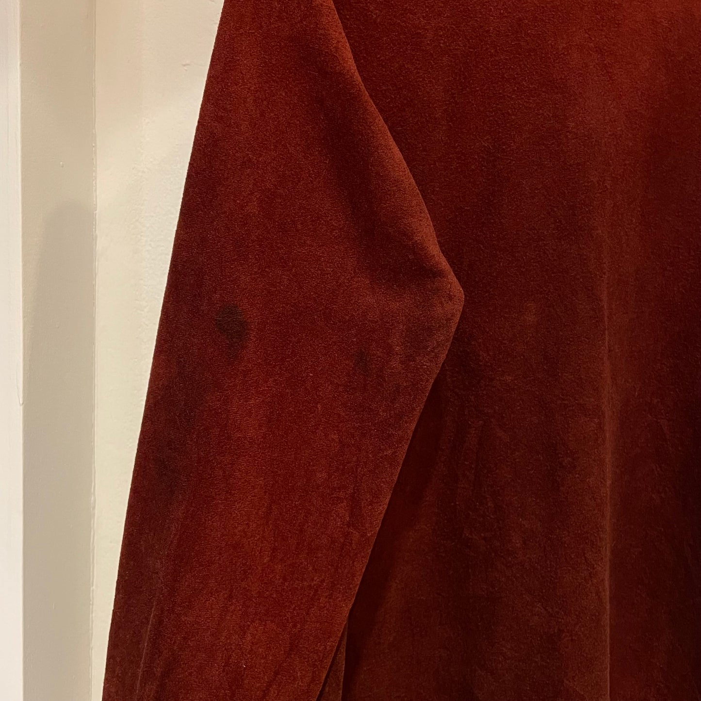 Velour Polo Shirt Burgundy