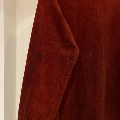 Velour Polo Shirt Burgundy