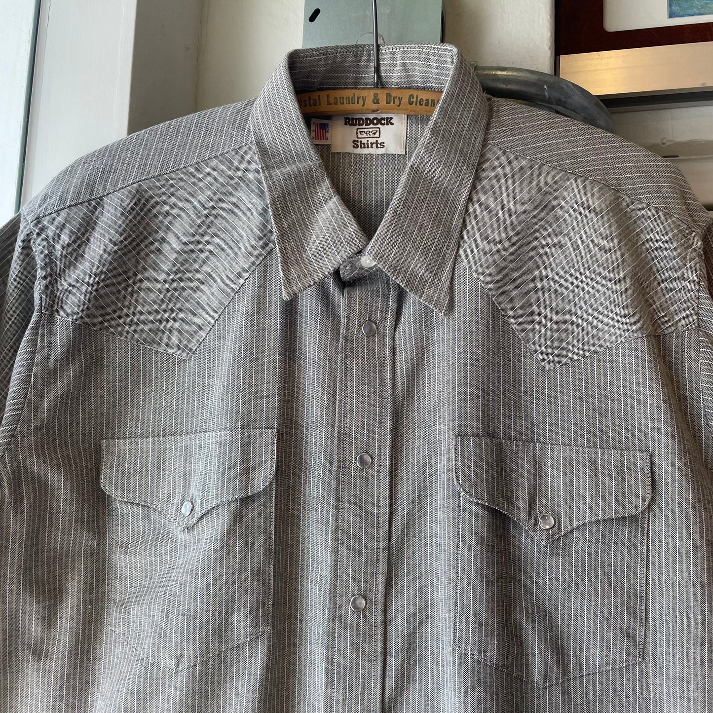 Stripe Short Sleeve Shirt Gray