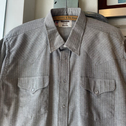 Stripe Short Sleeve Shirt Gray