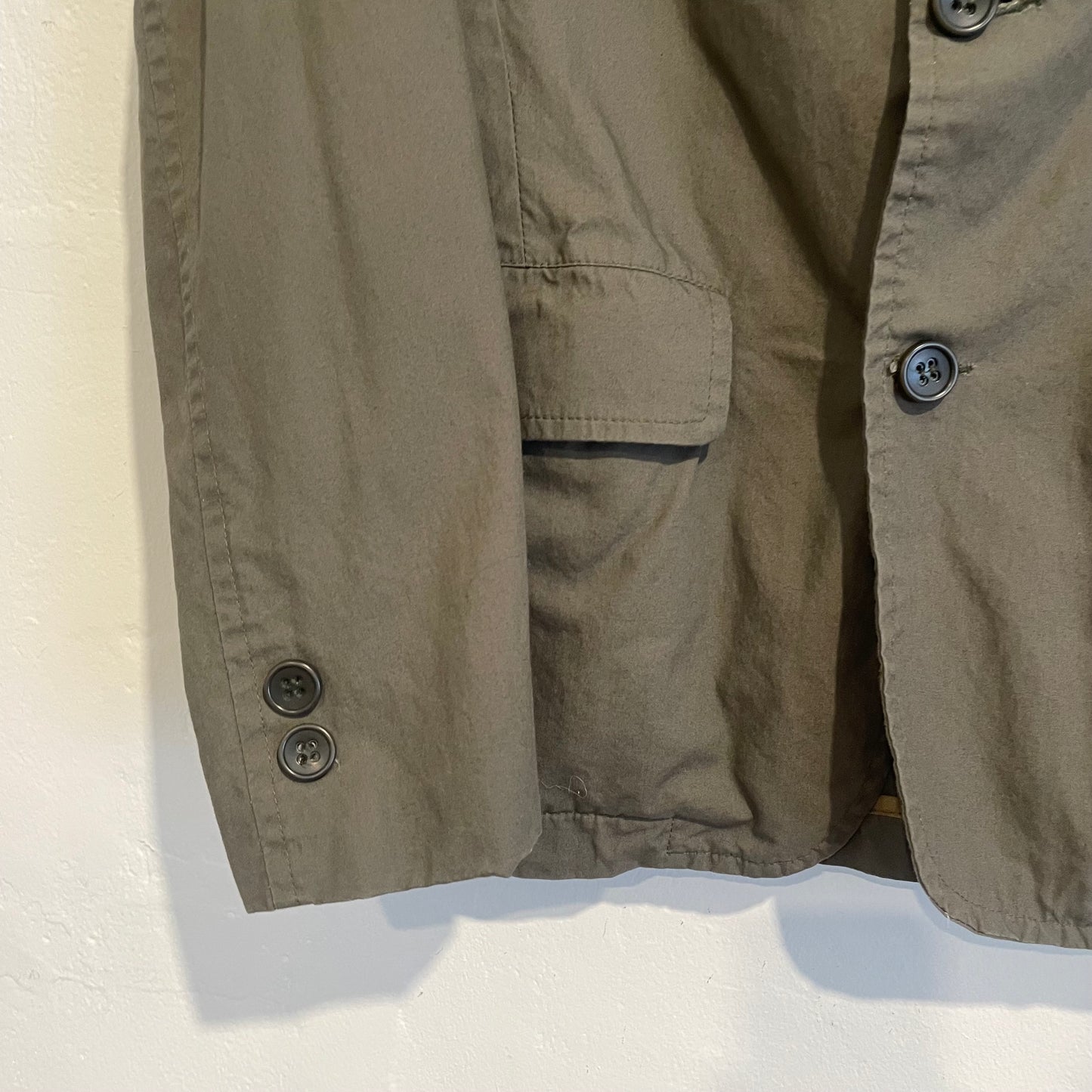 Notch Lapel Workwear Blazer Olive