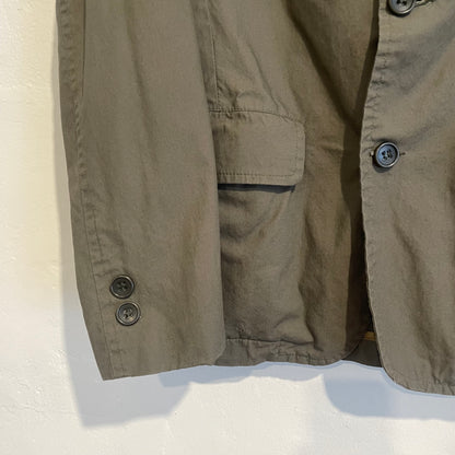 Notch Lapel Workwear Blazer Olive