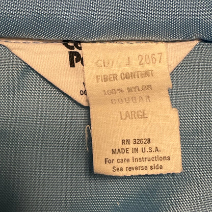 Contrast Zip Jacket Blue Nylon