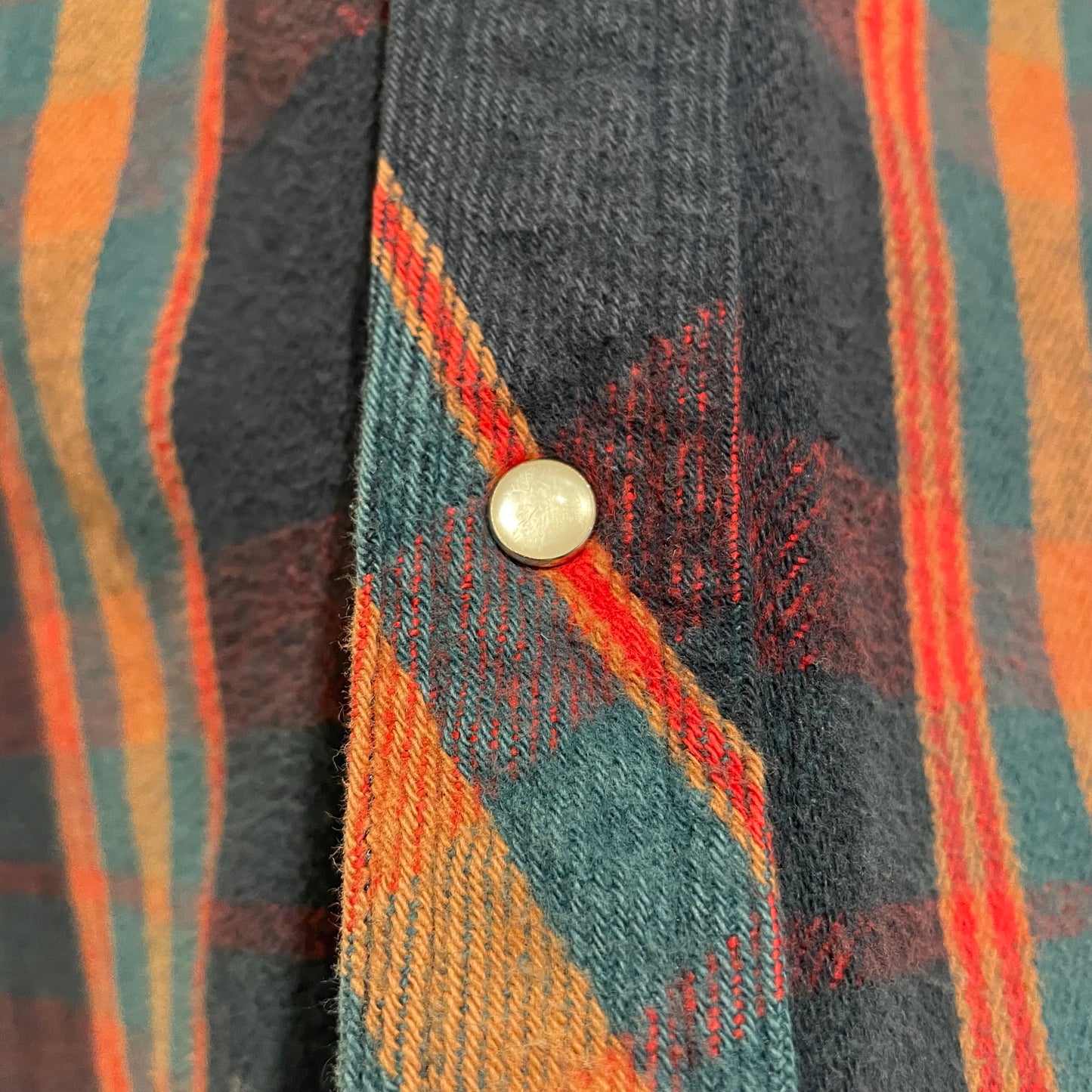 Pearl Snap Western Shirt Red/Navy