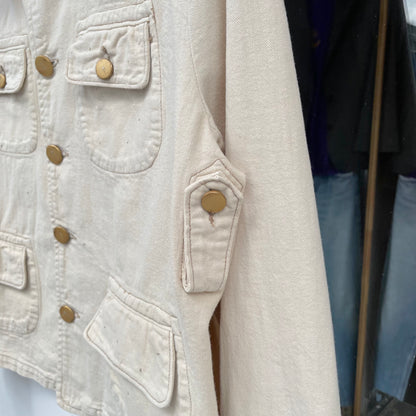 Cropped Field Jacket Ivory