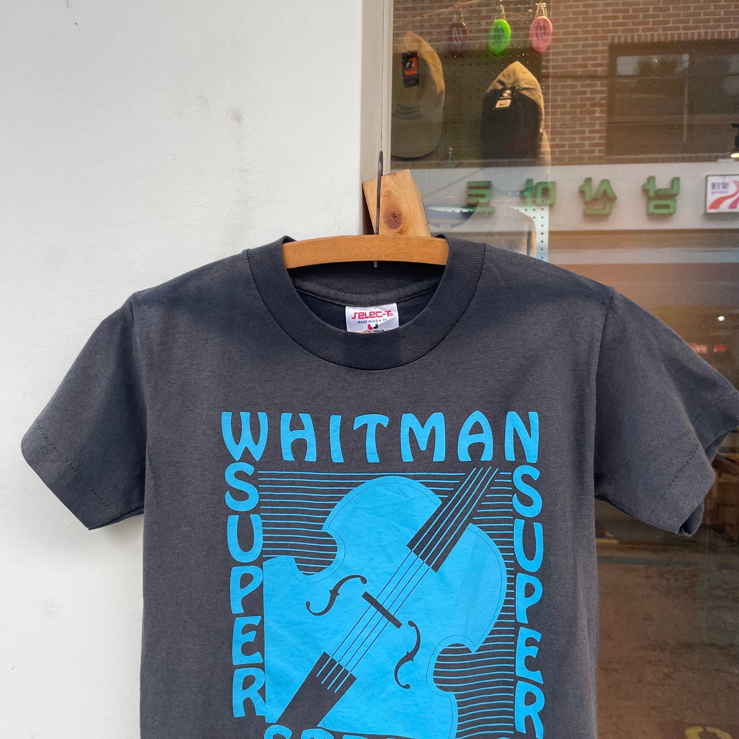 Whitman Super Strings Cello Bass Music Tee Faded Black