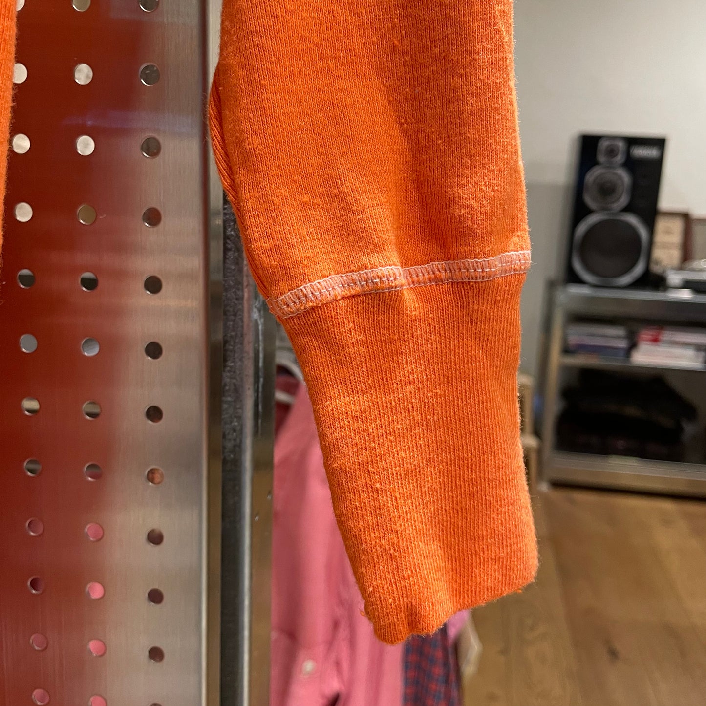 Dyed German Military U-Neck L/S T-Shirt Orange