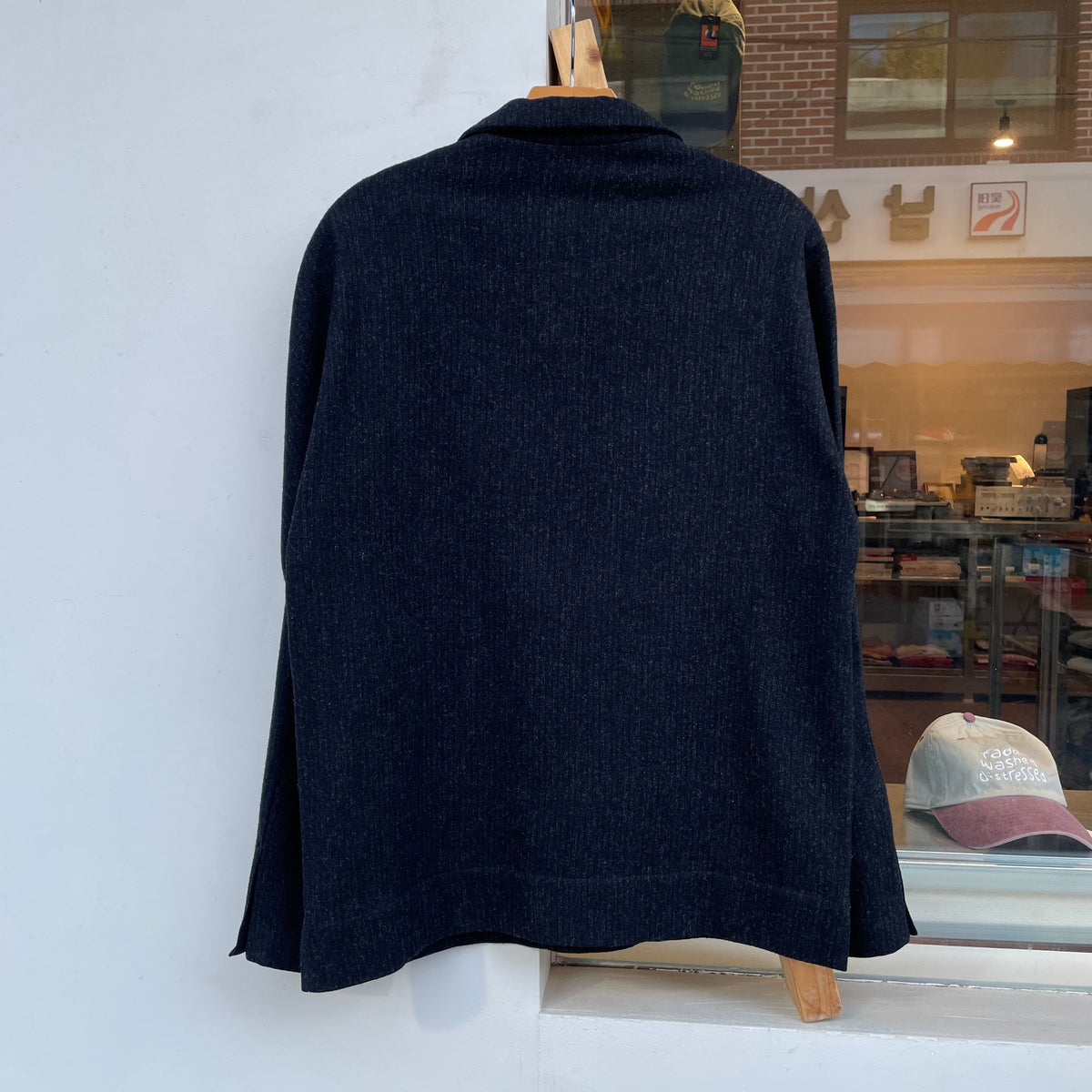 Single Breasted Wool Jacket Black