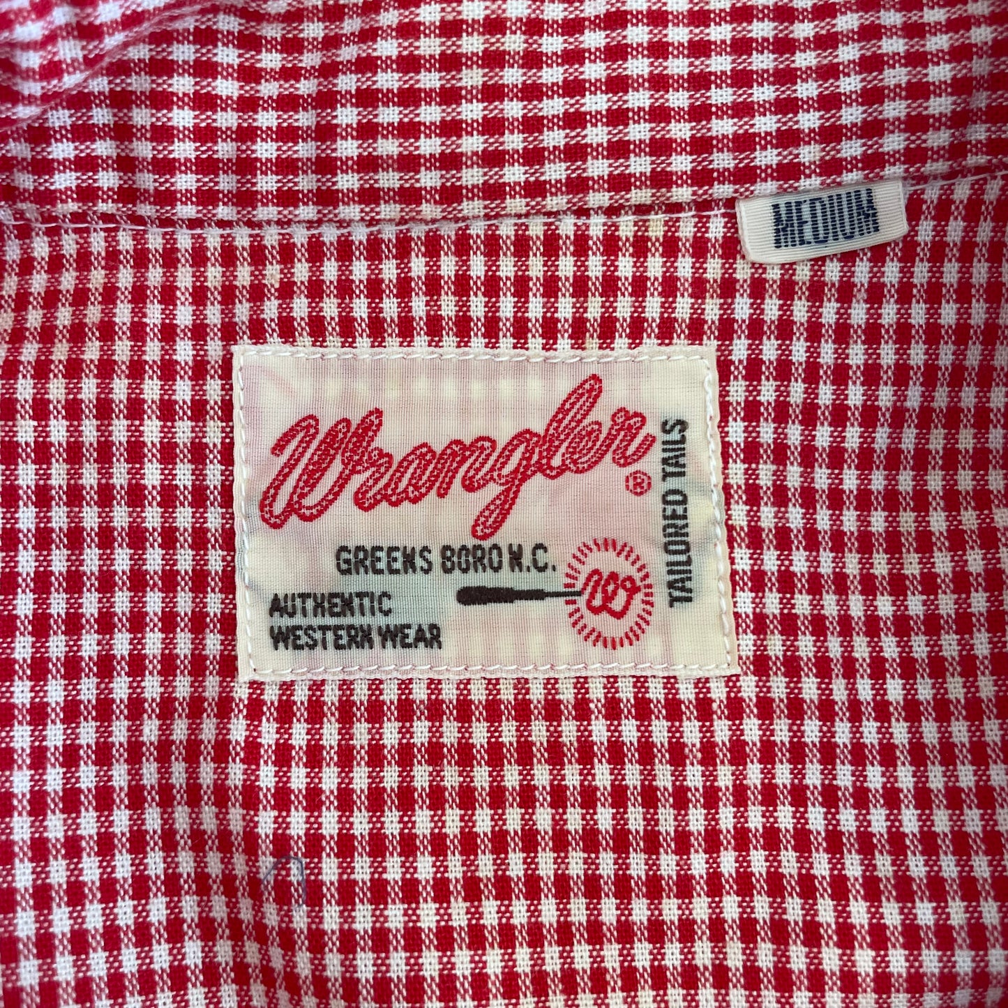 Gingham Check Western Shirt Red