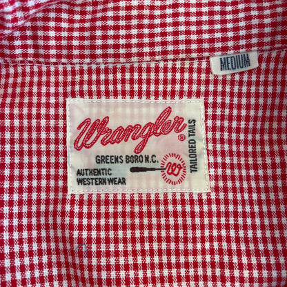 Gingham Check Western Shirt Red