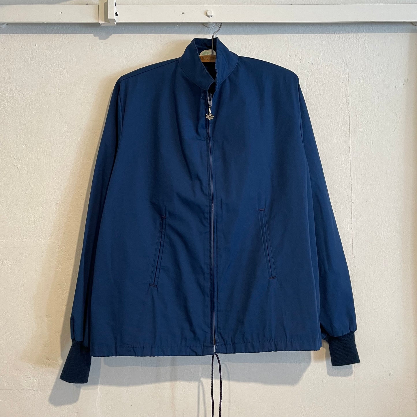 Zip up Cuff Rib Work Jacket Navy