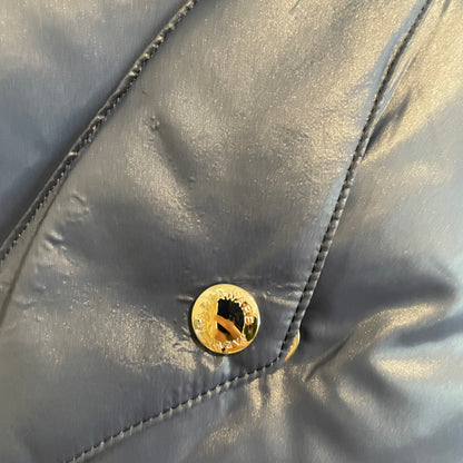 Snap-Front Puffer Vest Navy Reversible