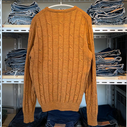 V-neck Knit Sweater Camel