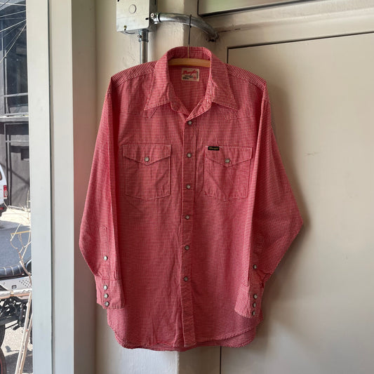Gingham Check Western Shirt Red
