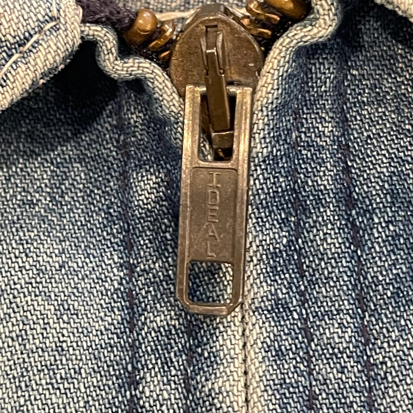 Faded Denim Jacket w/Ideal Zipper