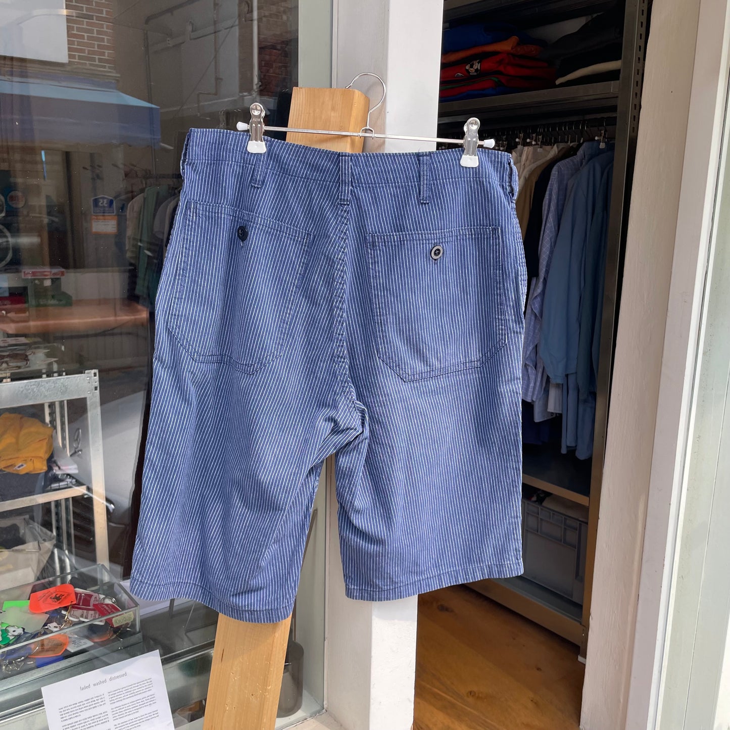 Hickory Stripe Shorts Blue