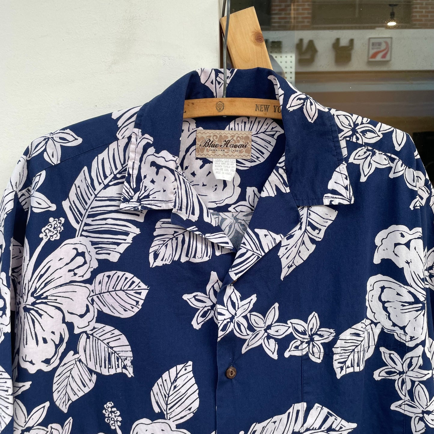 Floral Aloha Shirt Navy